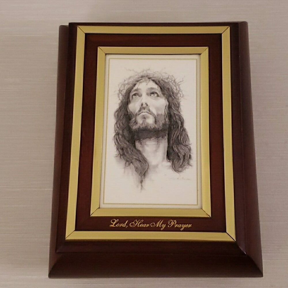 Ardleigh Elliott Music Box Lord Hear My Prayer Crown of Thorns Religious Gift